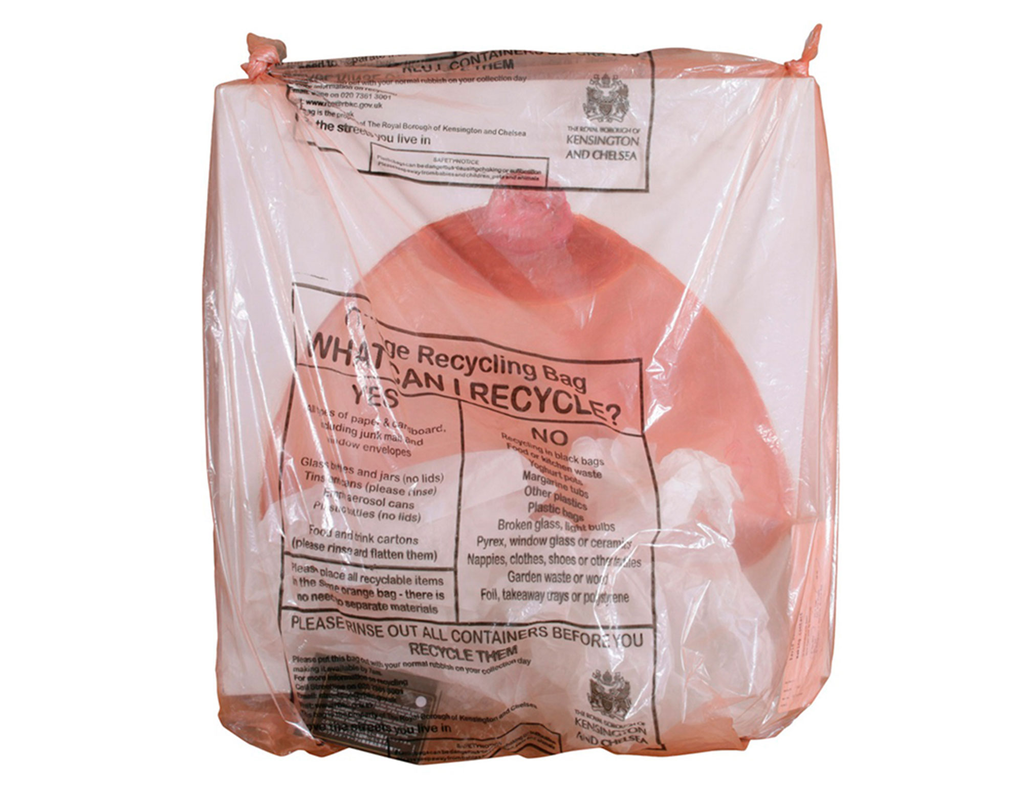 Sculpture | Orange Recycling Bag